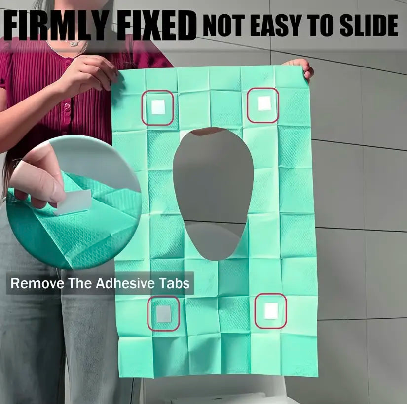 Disposable Waterproof Toilet Seat Covers, 16 x 24 in