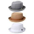 Men's Breathable Mesh Fedora Hat – Lightweight Summer Trilby