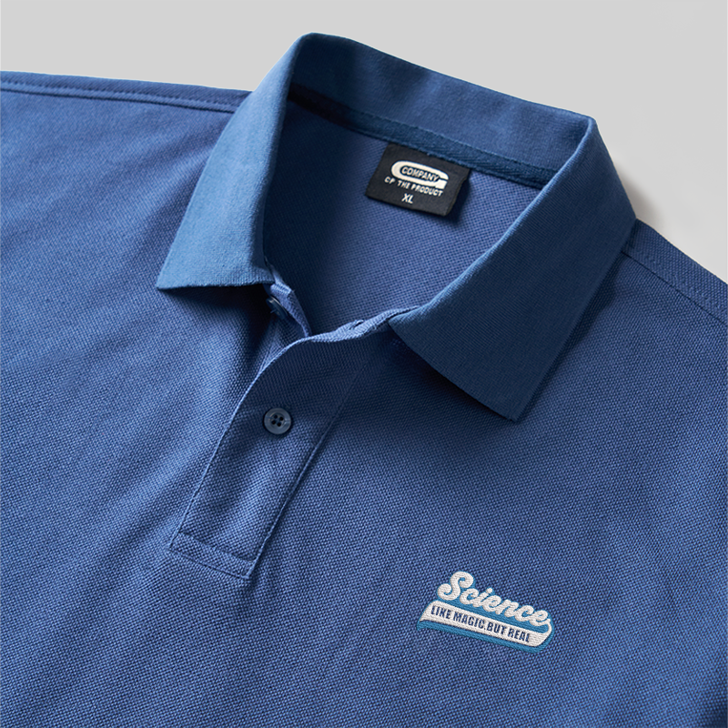 Science Like Magic Geek Embroidered Polo Shirt