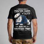 Saved By Grace Disciplined By Duty Ready For Whatever Comes T-Shirt