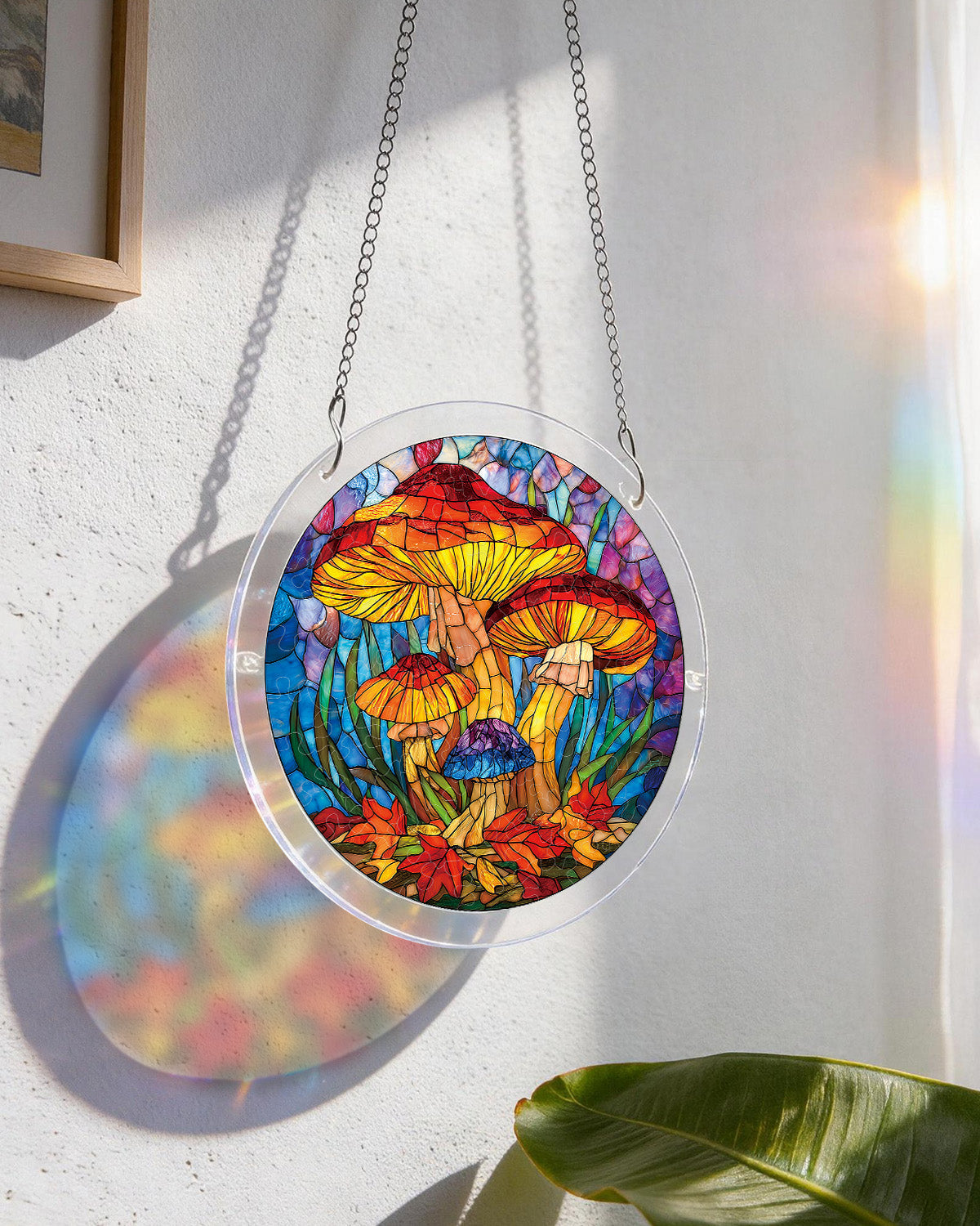 Mystic Mushroom Forest Light Suncatcher-Acrylic Window Art