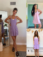 Athletic Mini Dress with Built-In Shorts