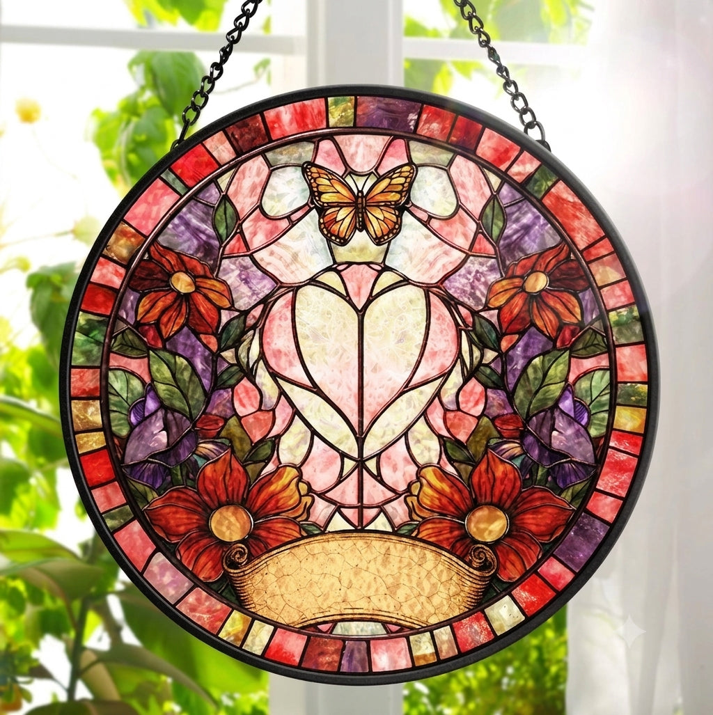 Individuelles Tierportrait im Buntglas-Stil – Geschenk für Tierliebhaber – Personalisierter Fensterhänger Sonnenfänger