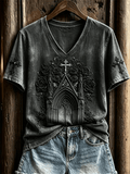 Women's  Retro Faith Print T-shirt