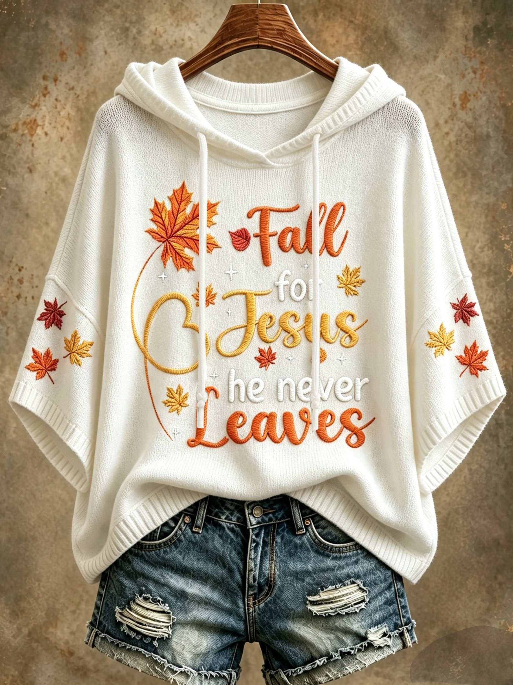 Women's Autumn Jesus Faith Hooded Top