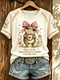 Women's 'Jesus Thinks I'm A Delight' Printed Casual T-Shirt
