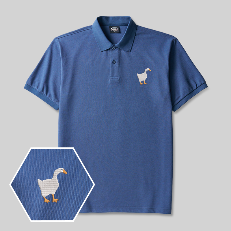 Goose Geek besticktes Poloshirt