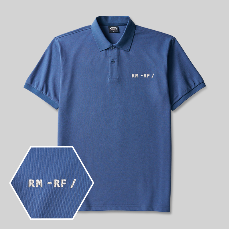 Root Destroyer Geek Besticktes Poloshirt
