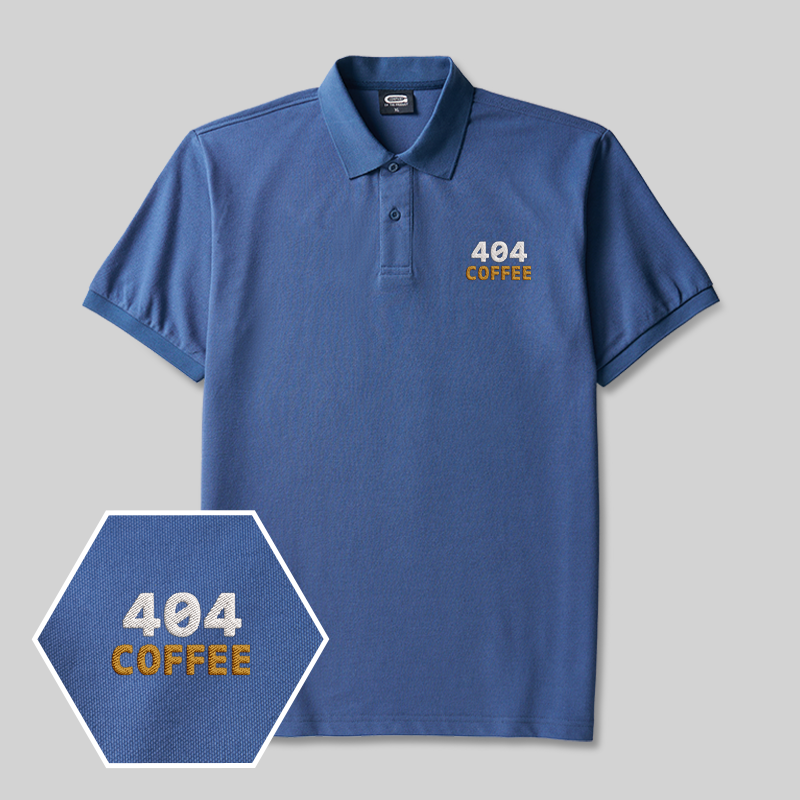 404 Coffee Geek Besticktes Poloshirt