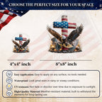 Faith Freedom USA Eagle Cross Decal – 250th Anniversary 1776-2026 Sticker for Car Window