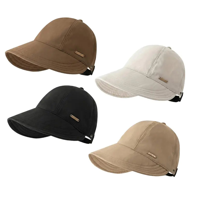 Women's UPF 50+ Wide Brim Sun Visor Hat for Ponytails