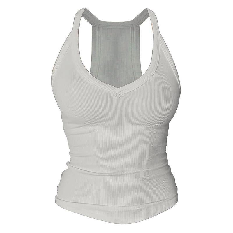 Débardeur dos nageur à col en V avec soutien-gorge intégré