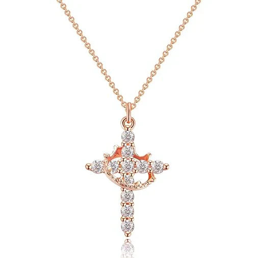 Le collier croix et couronne éternel