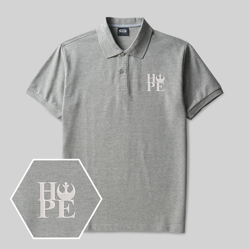 Hope Geek Besticktes Poloshirt