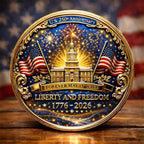 Eagle & Liberty & Cross United States 250th Anniversary Commemorative Coin