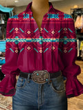 Western-Hemd im Retro-Stil für Damen
