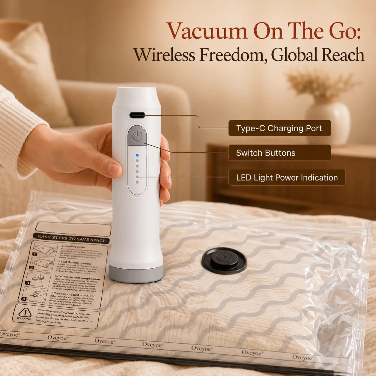 [2026 Upgraded] X7 Cordless Travel Vacuum Bag Set - 15 Pack Space Saver