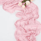 10 ft Sage Green Cheesecloth Table Runner for Weddings