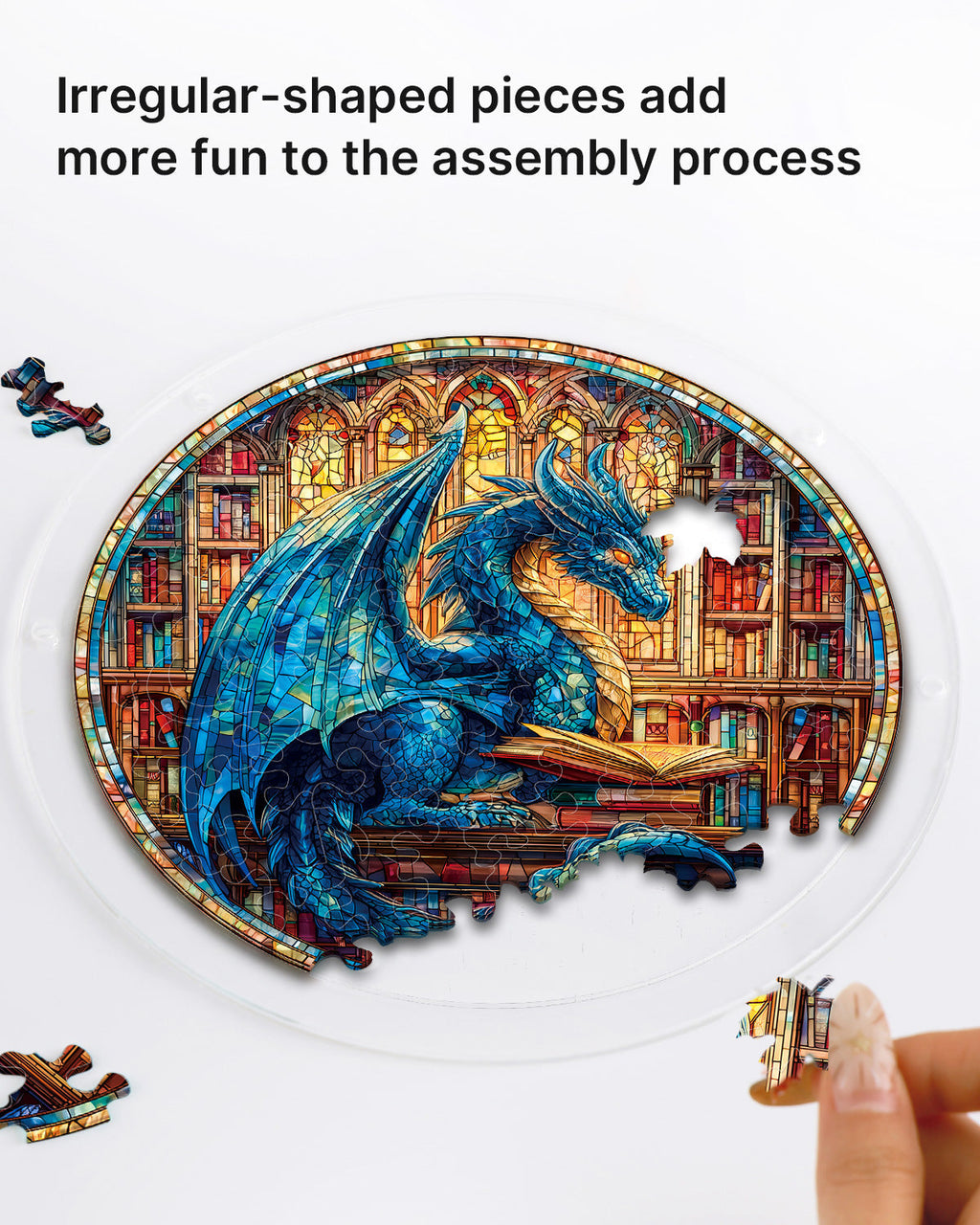 The Blue Dragon Library Light Suncatcher-Acrylic Window Art