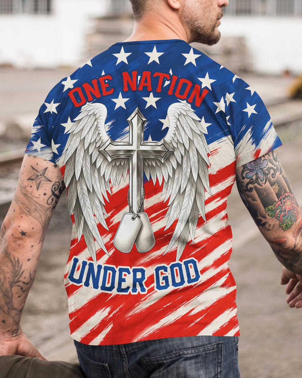 One Nation Under God All Over Print T-Shirt