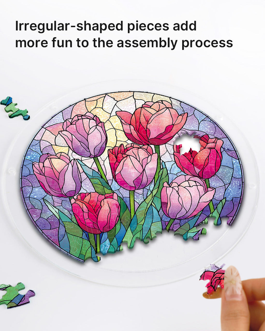 Morning Glow Tulips Light Suncatcher-Acrylic Window Art