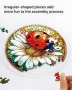 Ladybug on Daisy Light Suncatcher-Acrylic Window Art