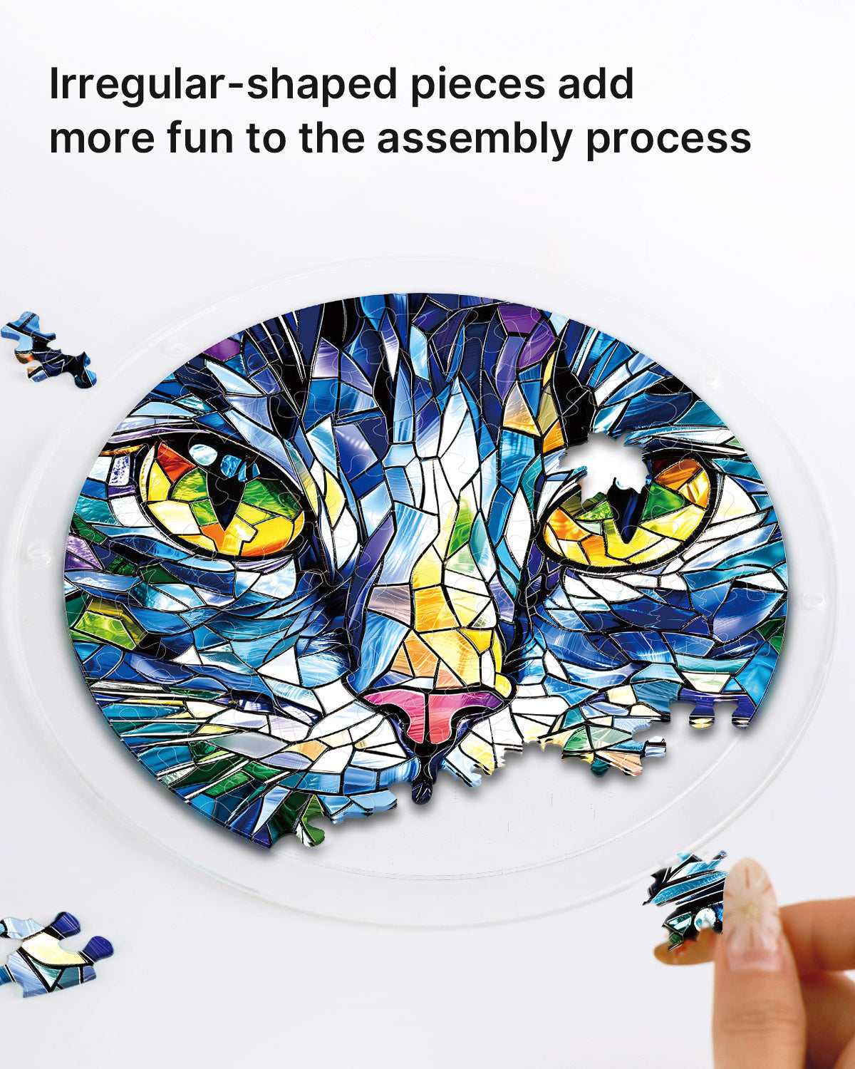 Mosaik Katze Lichtfänger-Acryl Fensterkunst