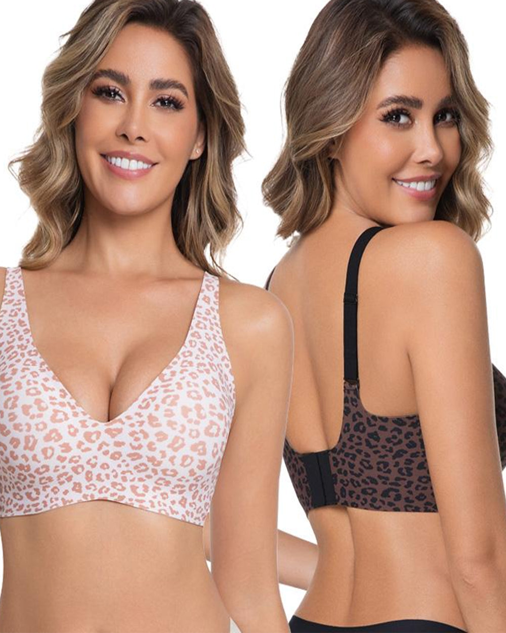 Nahtloser, kabelloser Push-up-BH für Damen