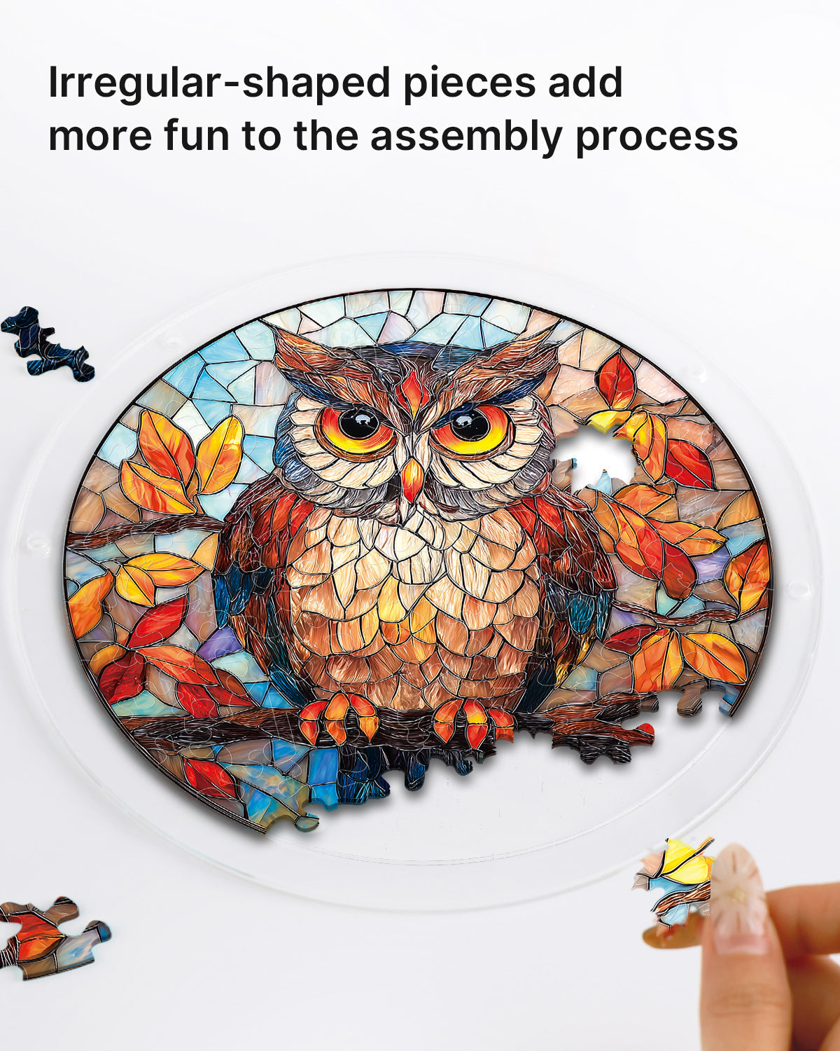 Autumn Owl Light Suncatcher-Acrylic Window Art