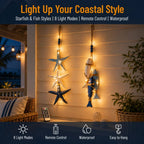 Coastal Wooden Hanging Ornament Lights