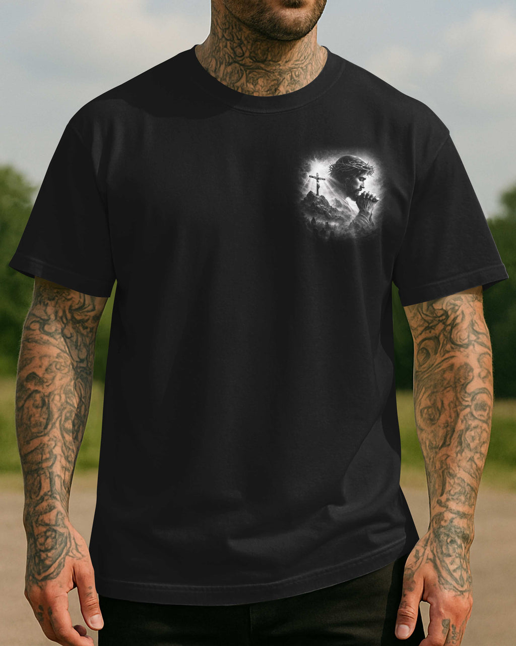 I Only Kneel For One Man And He Died On The Cross T-Shirt