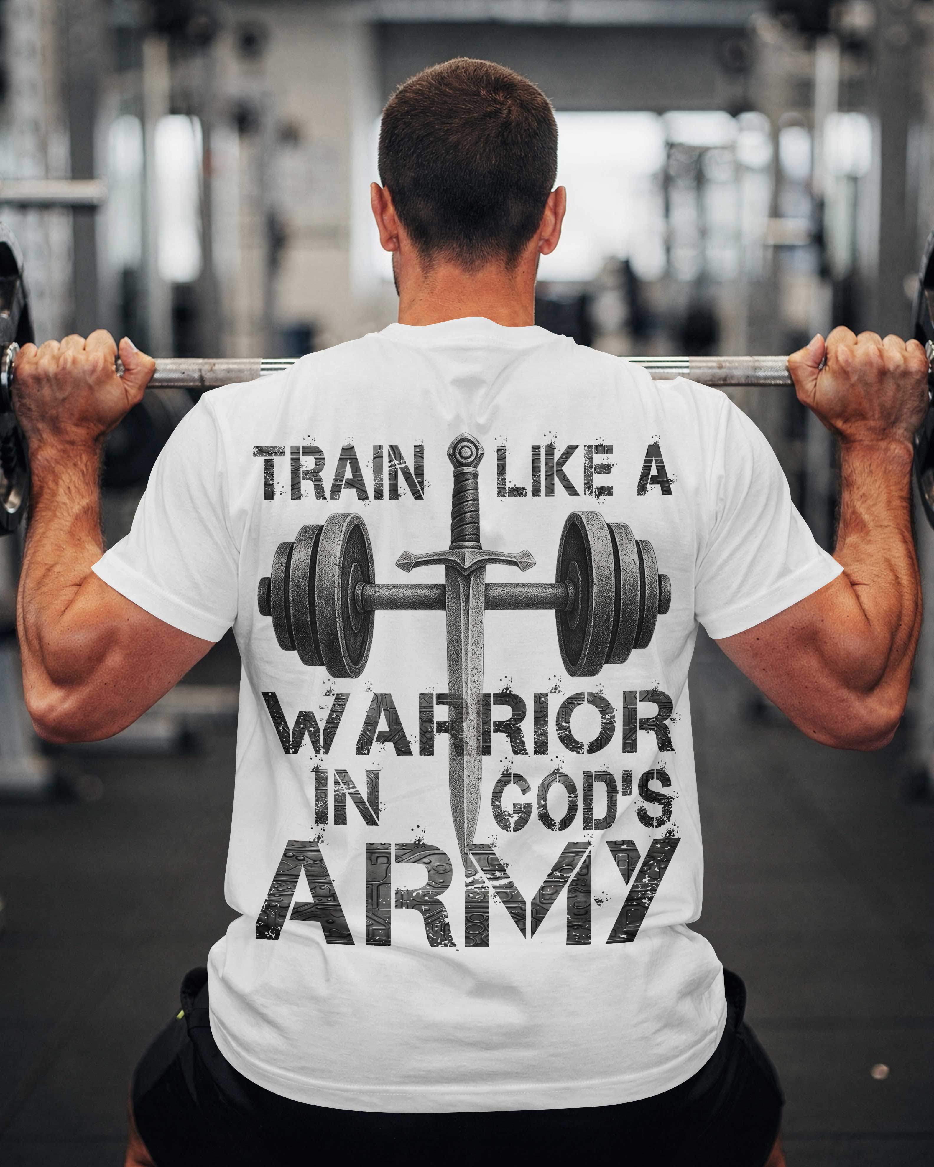 Barbell Cross Design T-Shirt