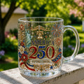 Amérique 250 Cloche de la Liberté Aigle Mug en verre patriotique