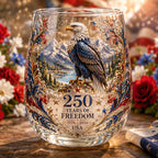 America 250 Eagle Freedom Commemorative Glass Cup