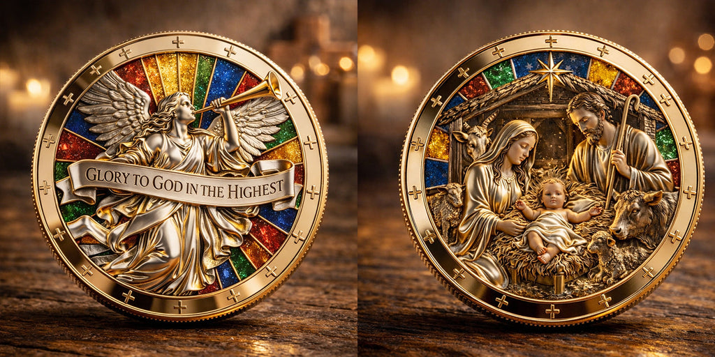 ⚡️Dernier Jour - 60% de réduction - Pièce Nativité Gloire à Dieu