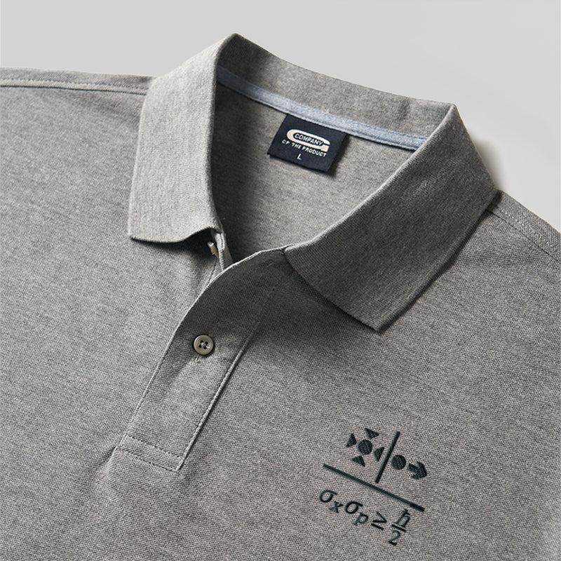 Uncertainty Principle Geek Embroidered Polo Shirt