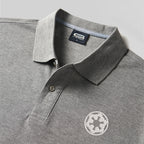 Premium Sci-Fi Embroidered Black Polo Shirt | Galactic Emblem Geek Apparel (M-5XL)