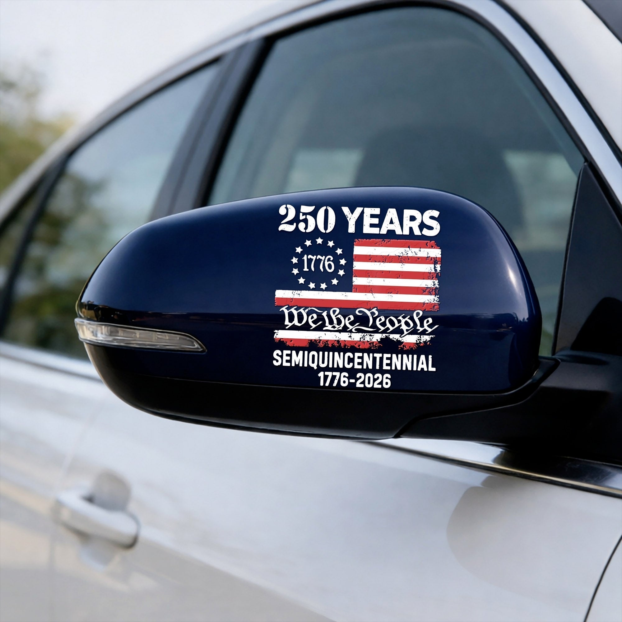 Autocollant du semi-quincentenaire 250e anniversaire Drapeau des États-Unis Nous le peuple 1776-2026