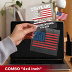 Autocollant du semi-quincentenaire 250e anniversaire Drapeau des États-Unis Nous le peuple 1776-2026