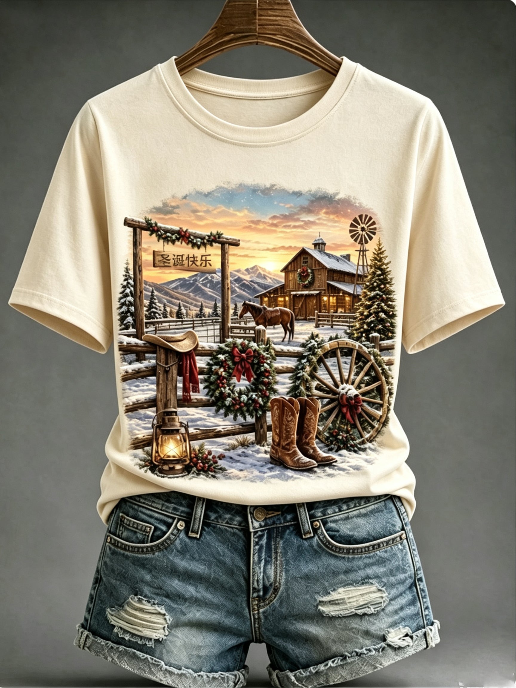 Western Christmas Faith Graphic Tee