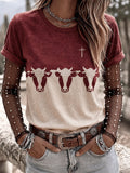 Damen T-Shirt Western Faith Kurzarm