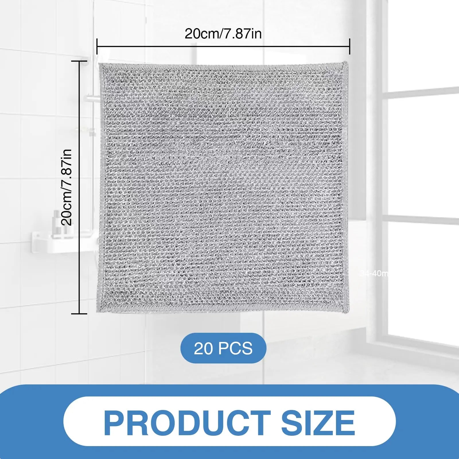 20-Count Reusable Non-Scratch Wire Dishcloths