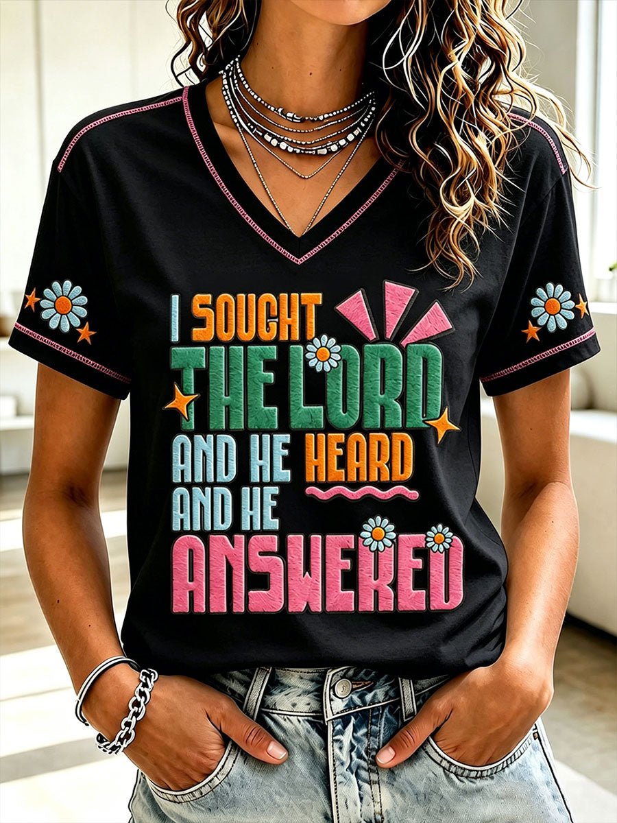 Classic I Sought The Lord And He Heard And He Answered Short-Sleeved Shirt