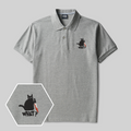 Katze Was? Besticktes Polo-Shirt für Geeks