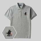 Katze Was? Besticktes Polo-Shirt für Geeks