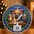 Declaration of Independence 250th Anniversary 4-Layer Acrylic Hanging Puzzle Ornament | 1776–2026 Patriotic Freedom Keepsake Decoration