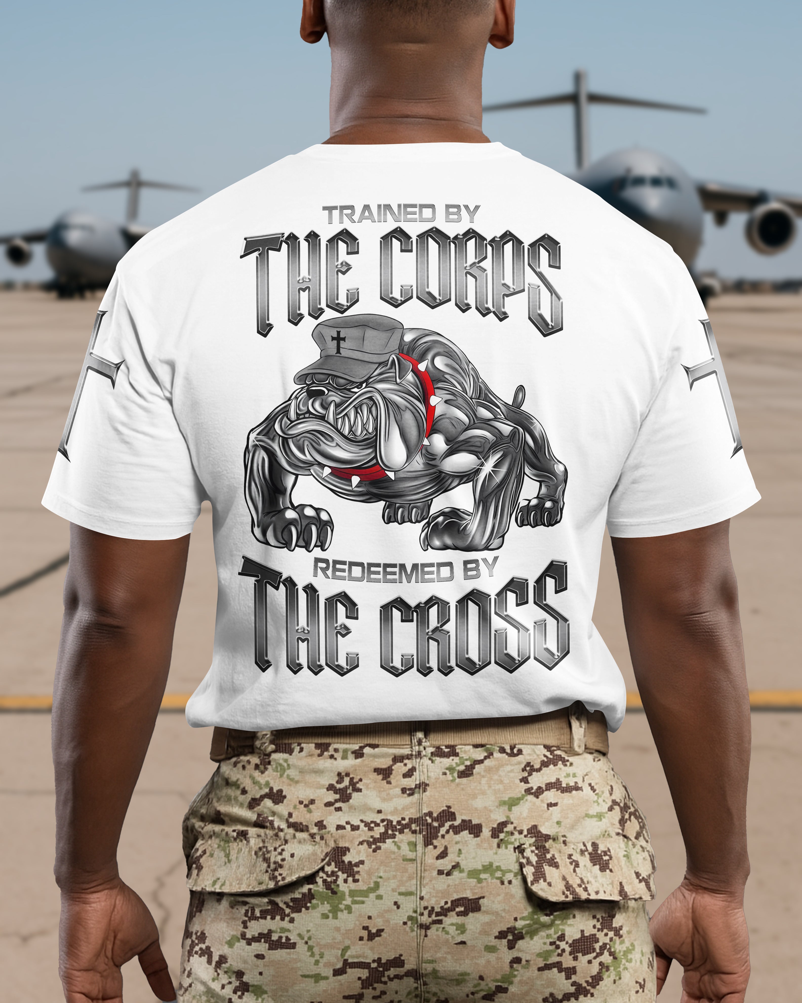 Trained By The Corps Redeemed By The Cross T-Shirt