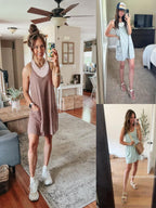 Athletic Mini Dress with Built-In Shorts