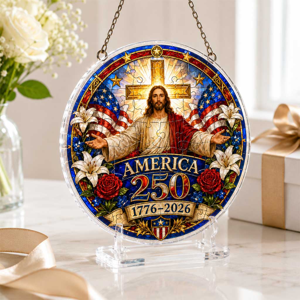 America 250th Anniversary Acrylic Puzzle Hanging Ornament