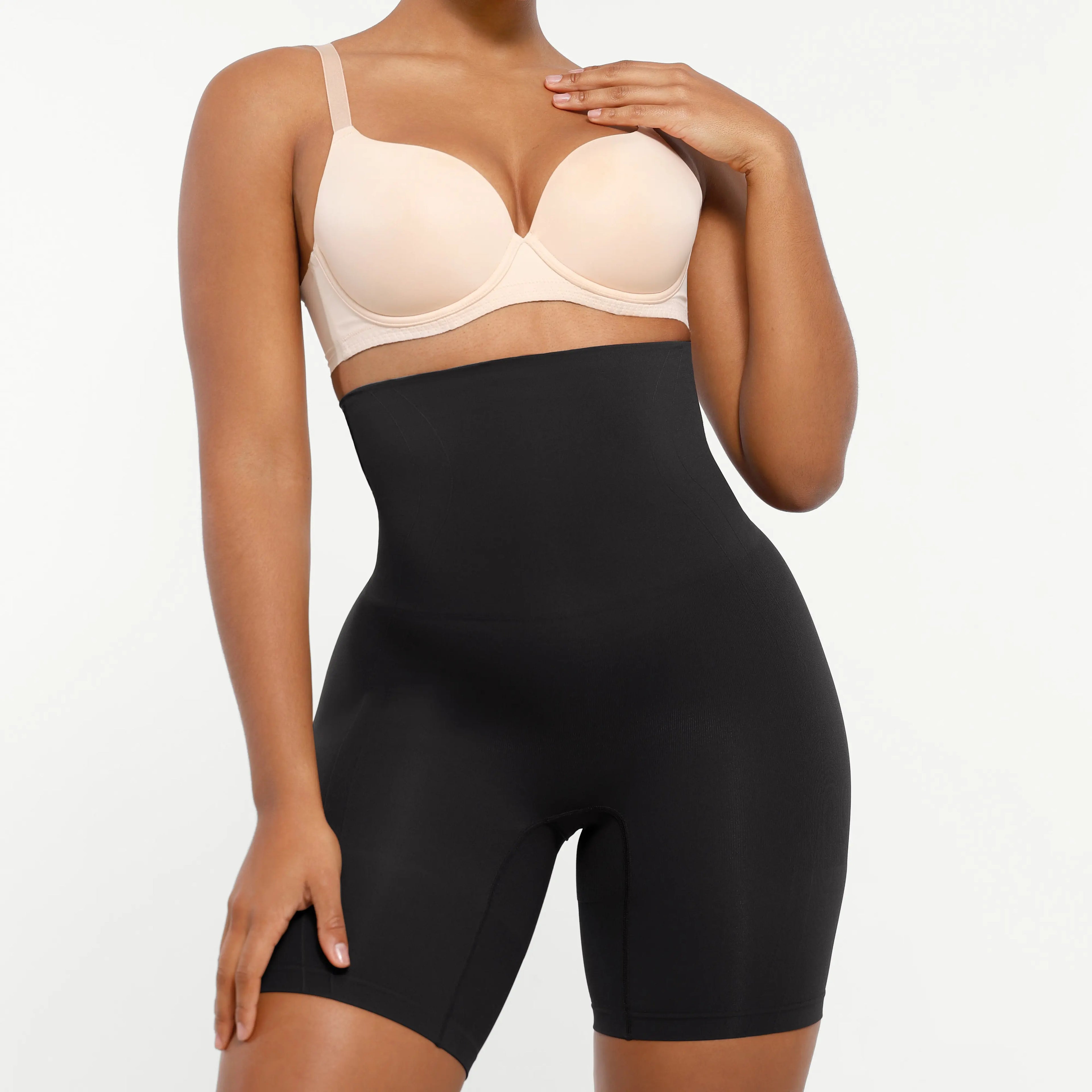 Short galbant sans coutures pour femme | Shorty gainant taille haute contrôle du ventre